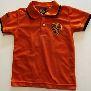 Kids Porsche Orange Polo Shirt